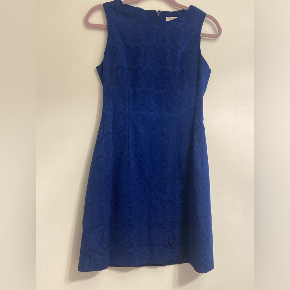 Eva Mendez EUC size 4 fit and flare brocade dress fully lined